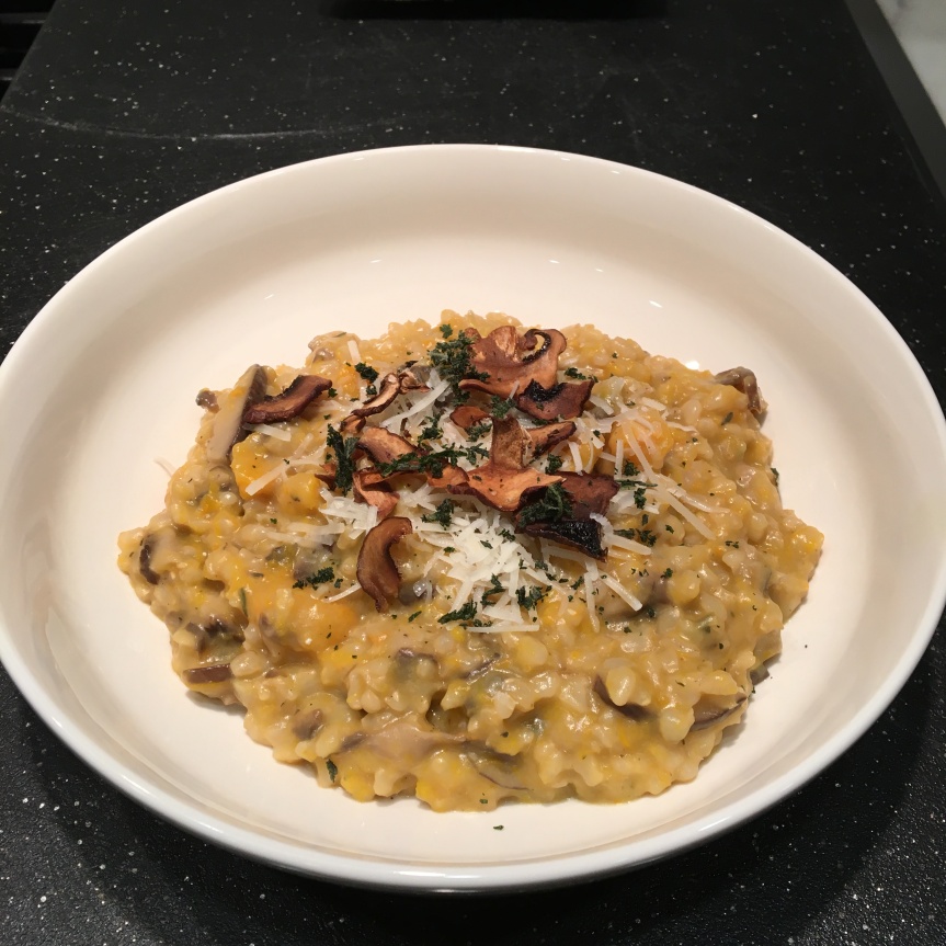 Roasted Butternut Squash and Wild Mushroom Brown Rice Risotto